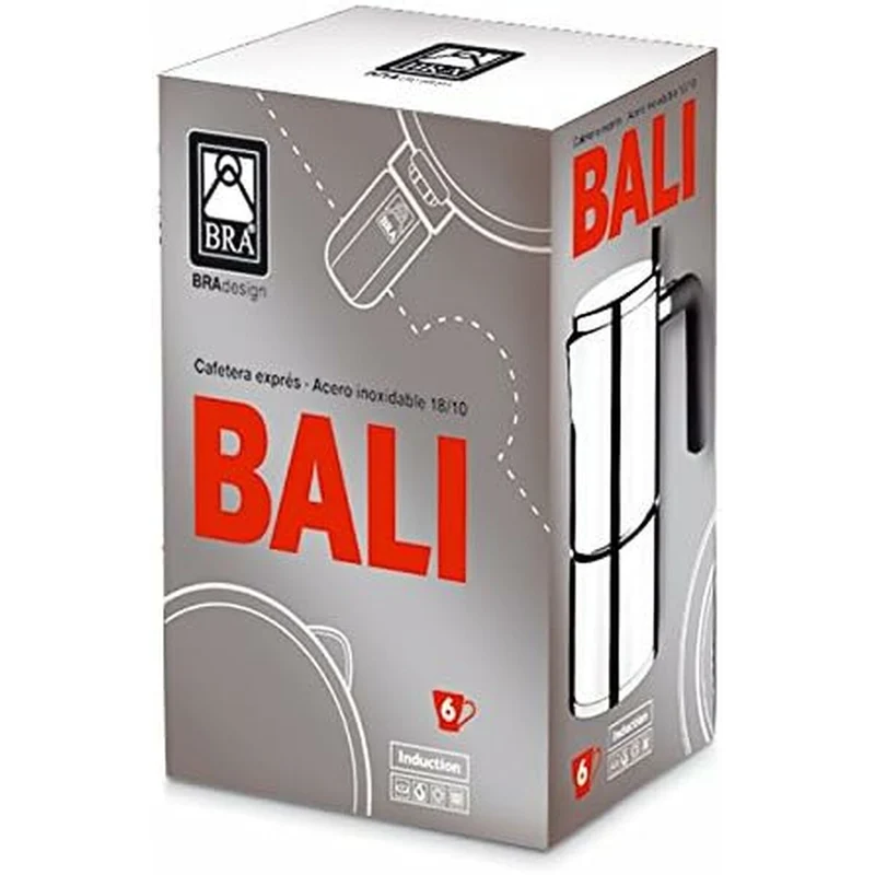 Cafetière italienne BRA BALI Acier 10 tasses 500 ml Métal Acier inoxydable