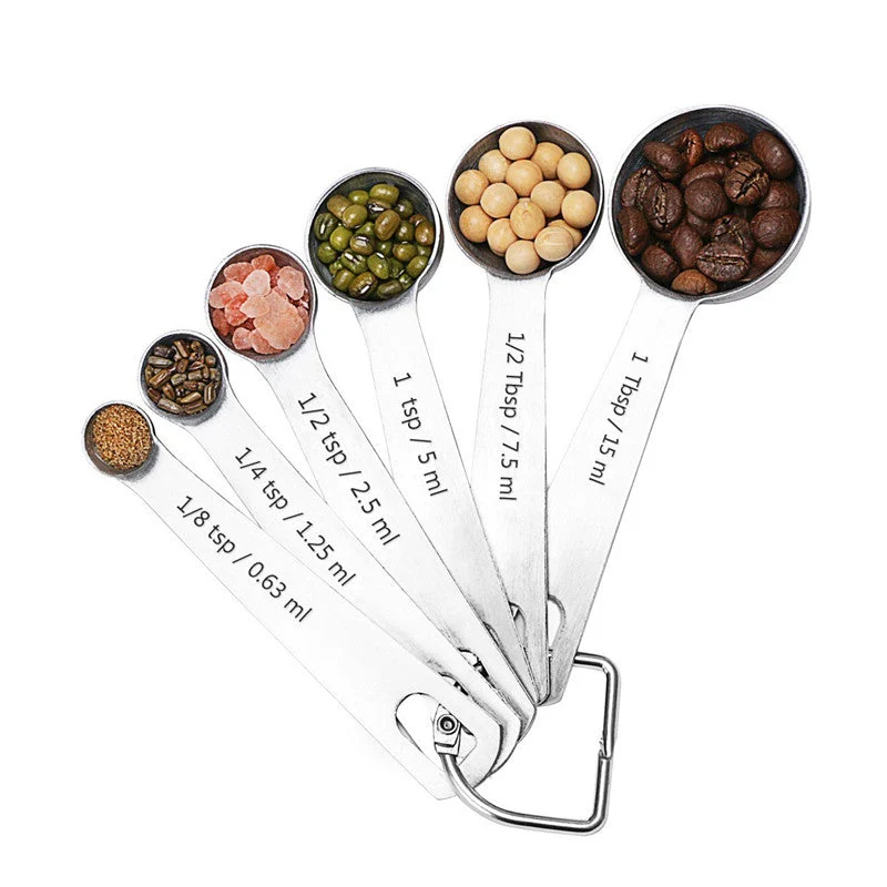 Lot de 6 Cuillères de Mesures en Inox | Patisserie et Cuisine
