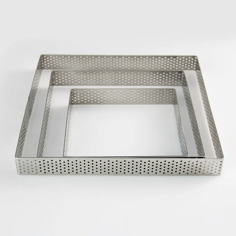 Carré et Rectangle Inox Perforé - Tarte et Tartelette | Patisserie et Cuisine