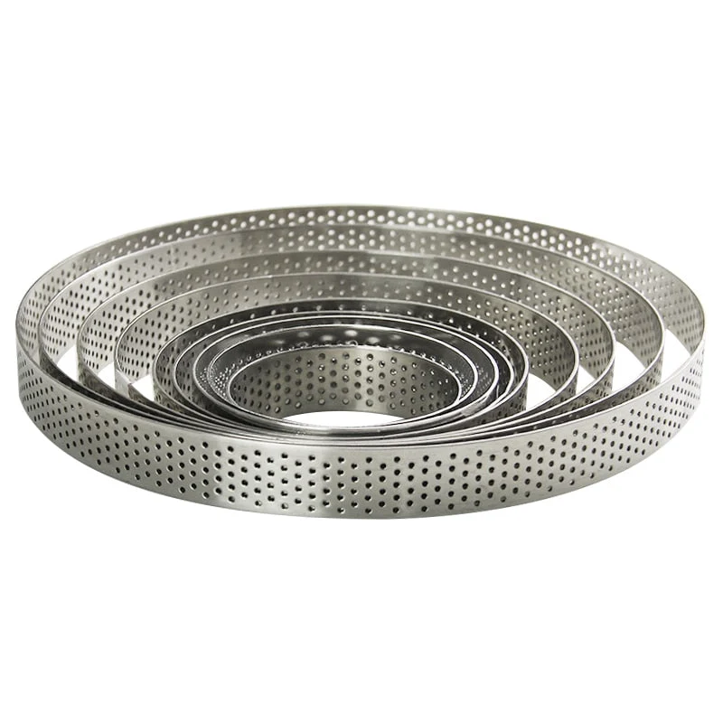 Cercles Inox Perforés x9 - Tarte et Tartelette | Patisserie et Cuisine