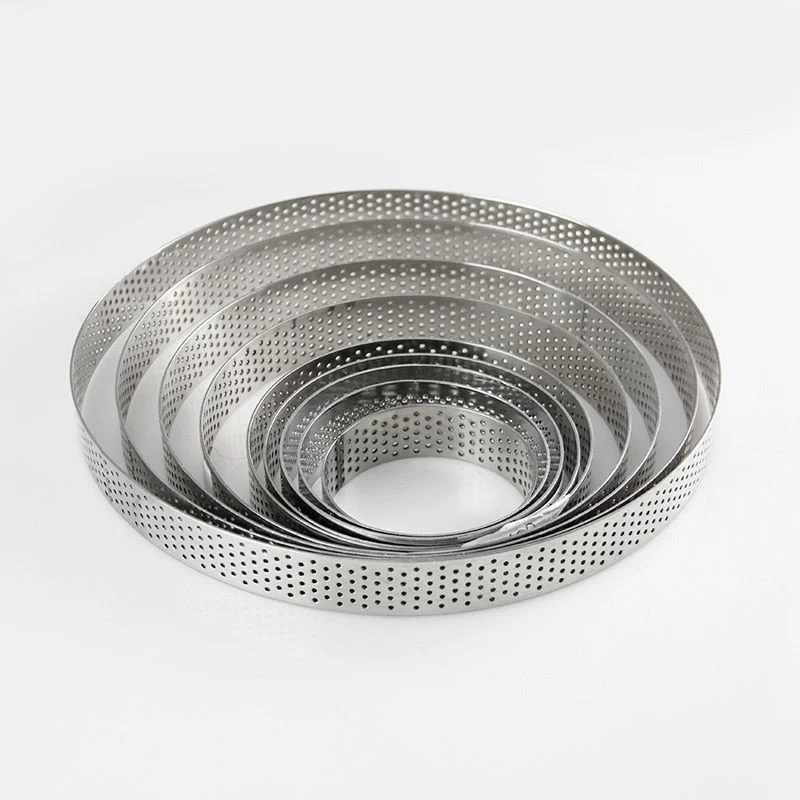 Cercles Inox Perforés x9 - Tarte et Tartelette | Patisserie et Cuisine