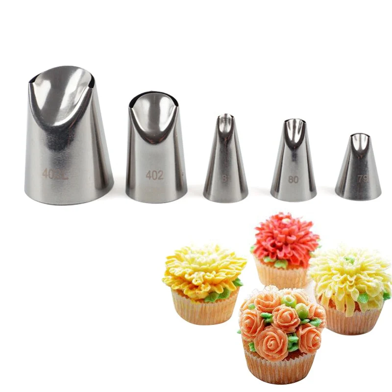 Kit de 5 douilles demi-cercle en inox | Patisserie et Cuisine