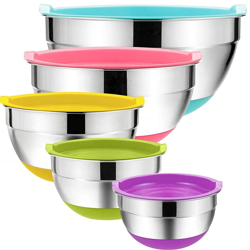 Set de 5 bols en inox | Patisserie et Cuisine