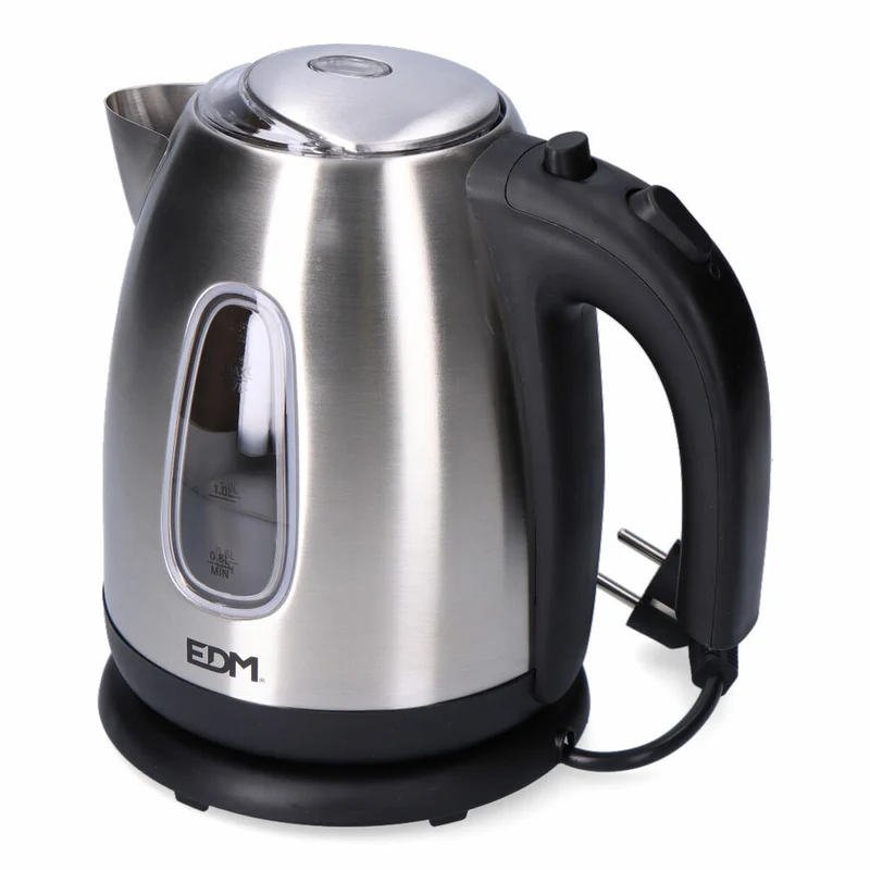 Bouilloire EDM 07656 Bouilloire Noir Acier inoxydable 2200 W 1,7 L