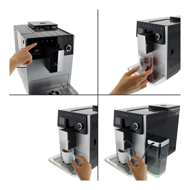Cafetière superautomatique Melitta F 630-101 1400W Argent 1400 W 15 bar 1,8 L