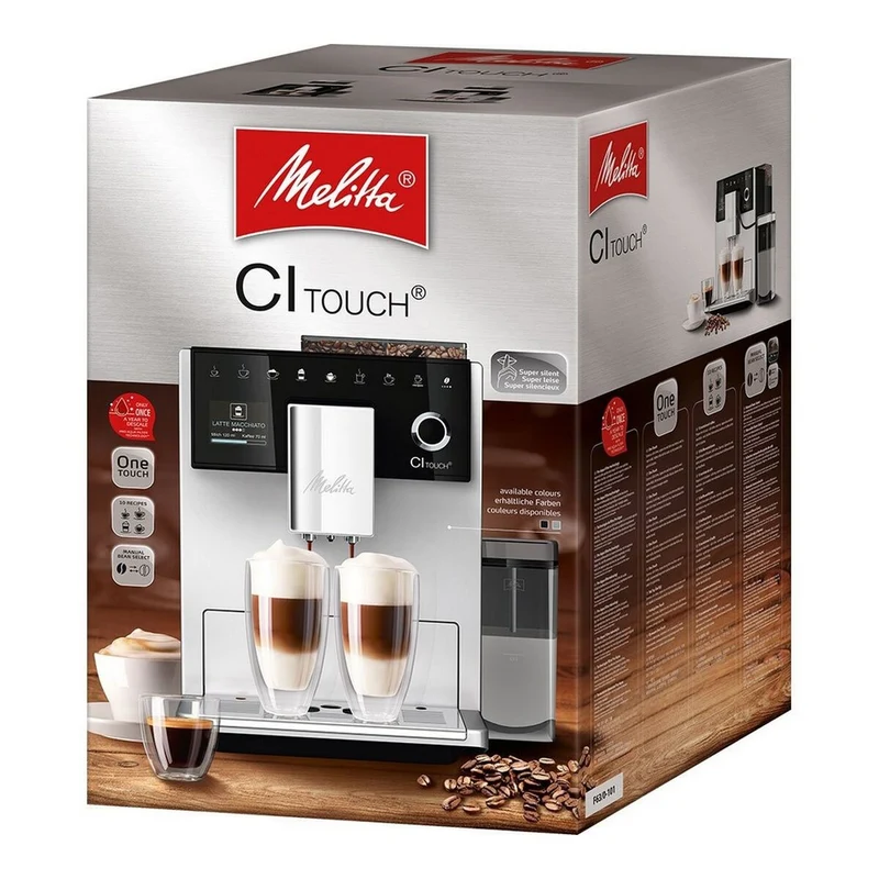 Cafetière superautomatique Melitta F 630-101 1400W Argent 1400 W 15 bar 1,8 L