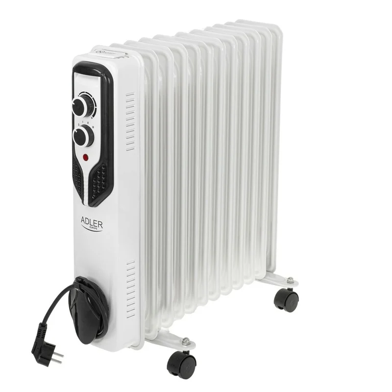 Radiateur à bain d'huile Adler AD 7817 Blanc Noir 2500 W