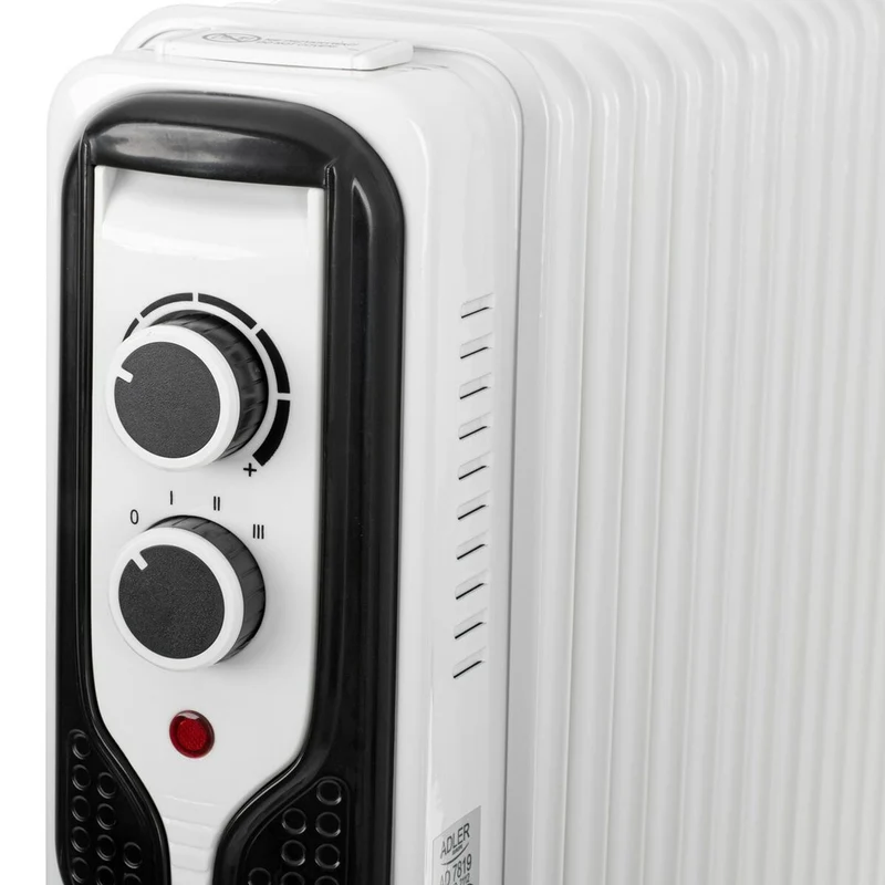 Radiateur à bain d'huile Adler AD 7817 Blanc Noir 2500 W