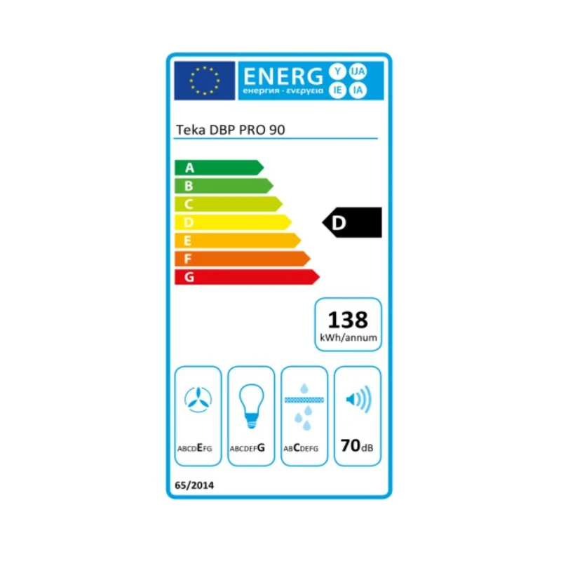 Hotte Conventionnelle Teka DBP90PRO 90 cm 613 m3/h 68 dB 236W Acier