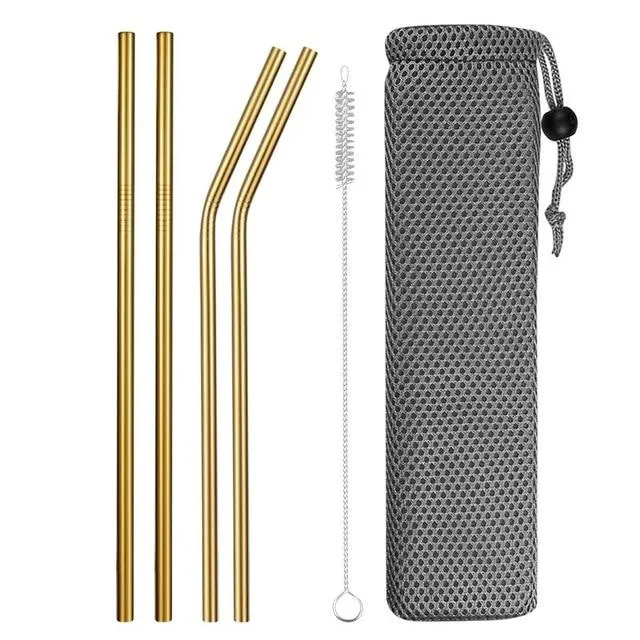 Pailles Inox Réutilisable + Brosse Nettoyage | Patisserie et Cuisine