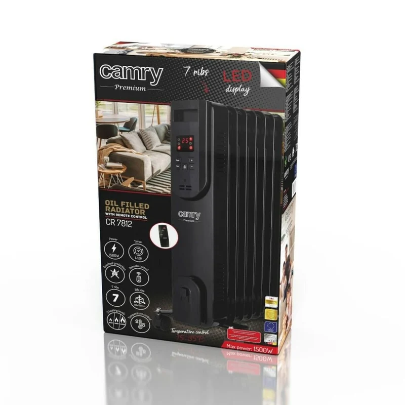 Radiateur à bain d'huile Adler CR 7812 Noir 1500 W