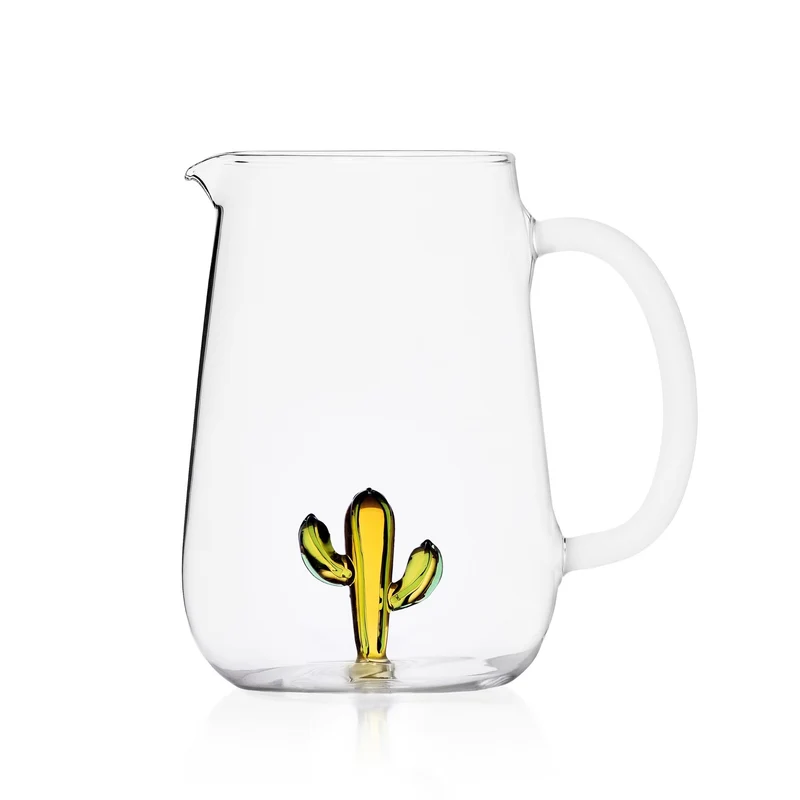 Pichet cactus green/amber