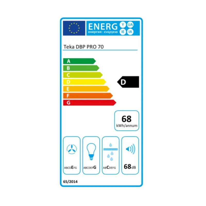Hotte conventionnelle Teka DBP70PRO 70 cm 613 m3/h 68 dB 236W