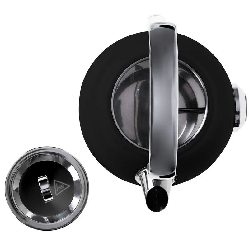 Bouilloire Adler AD 1346b Noir Argent Acier inoxydable 1850-2200 W 1,7 L