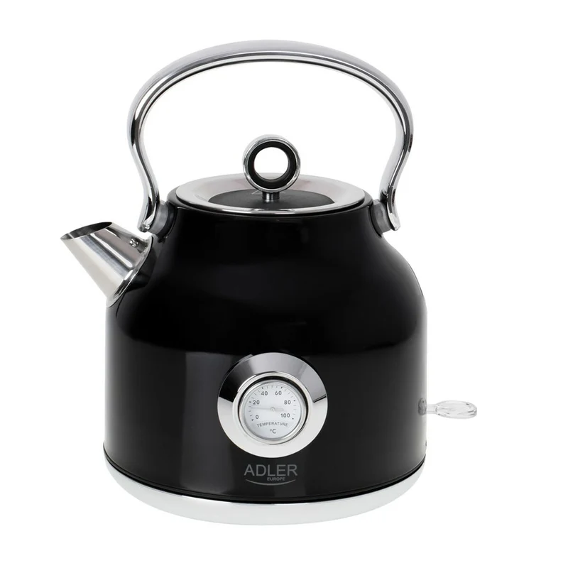 Bouilloire Adler AD 1346b Noir Argent Acier inoxydable 1850-2200 W 1,7 L