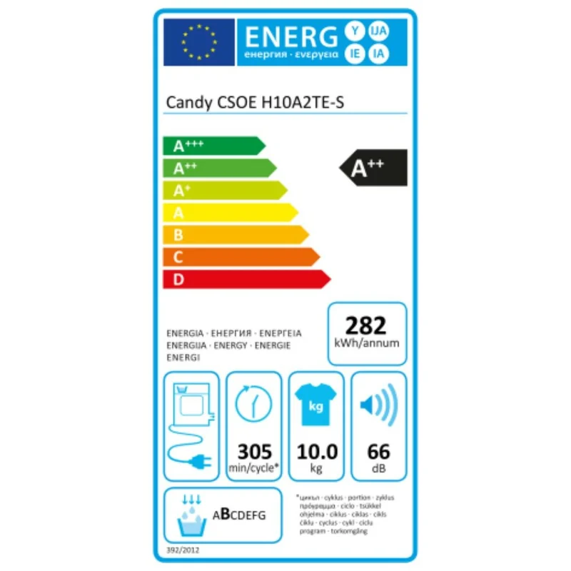 Sèche-linge à condensation Candy 31102178 Blanc 10 kg