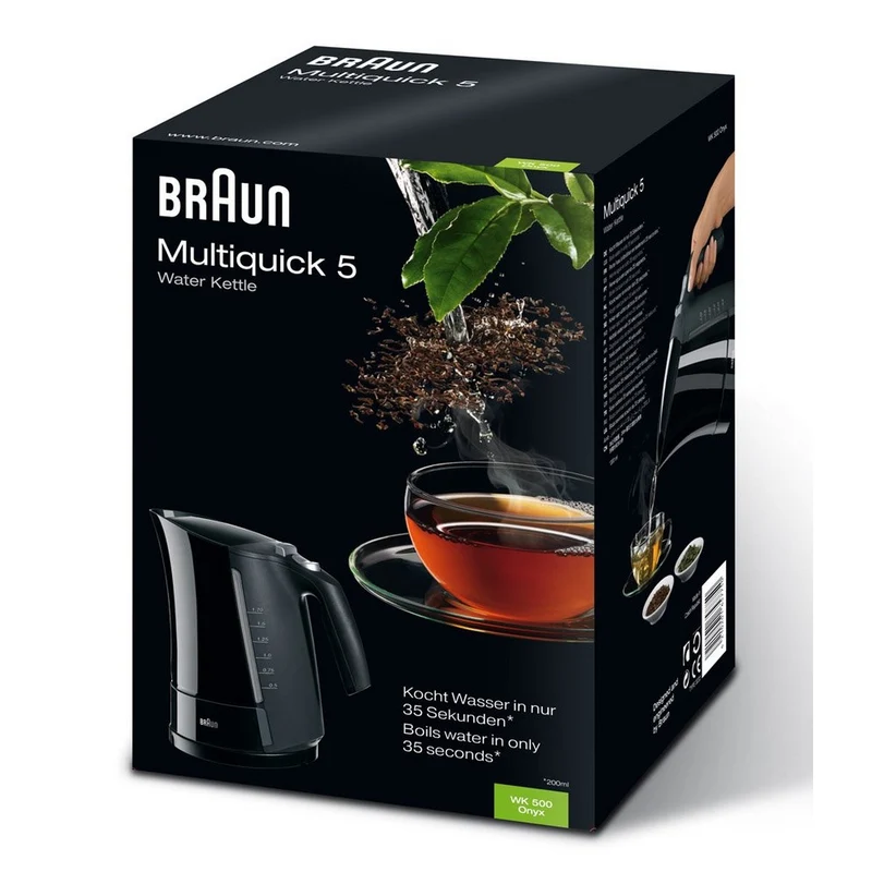Bouilloire électrique avec lumière LED Braun 533631 1,7 L Noir Plastique 3000 W 1,7 L
