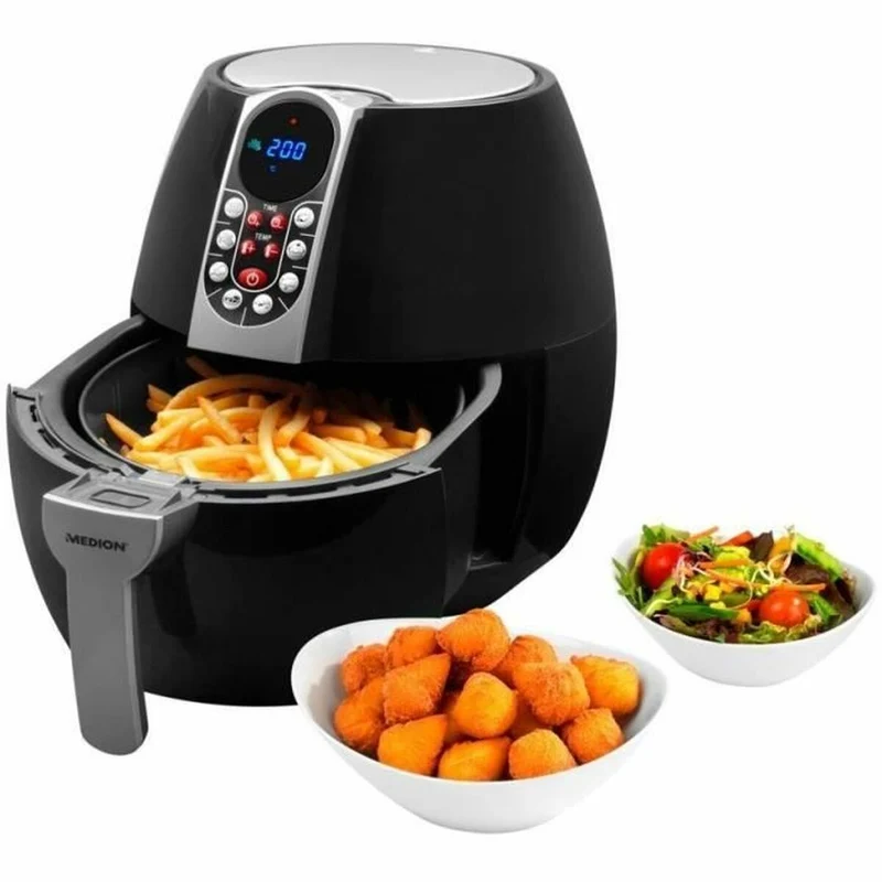 Friteuse à air Medion 1500 W 2,8 L Noir/Argent