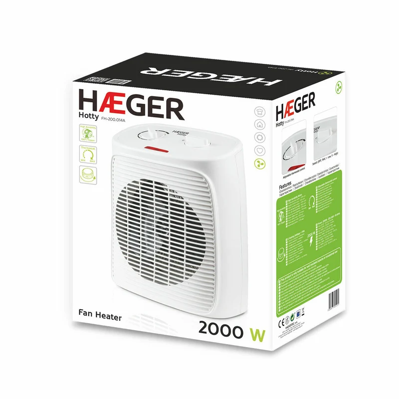 Radiateur soufflant portable Haeger FH-200.014A 2000 W blanc