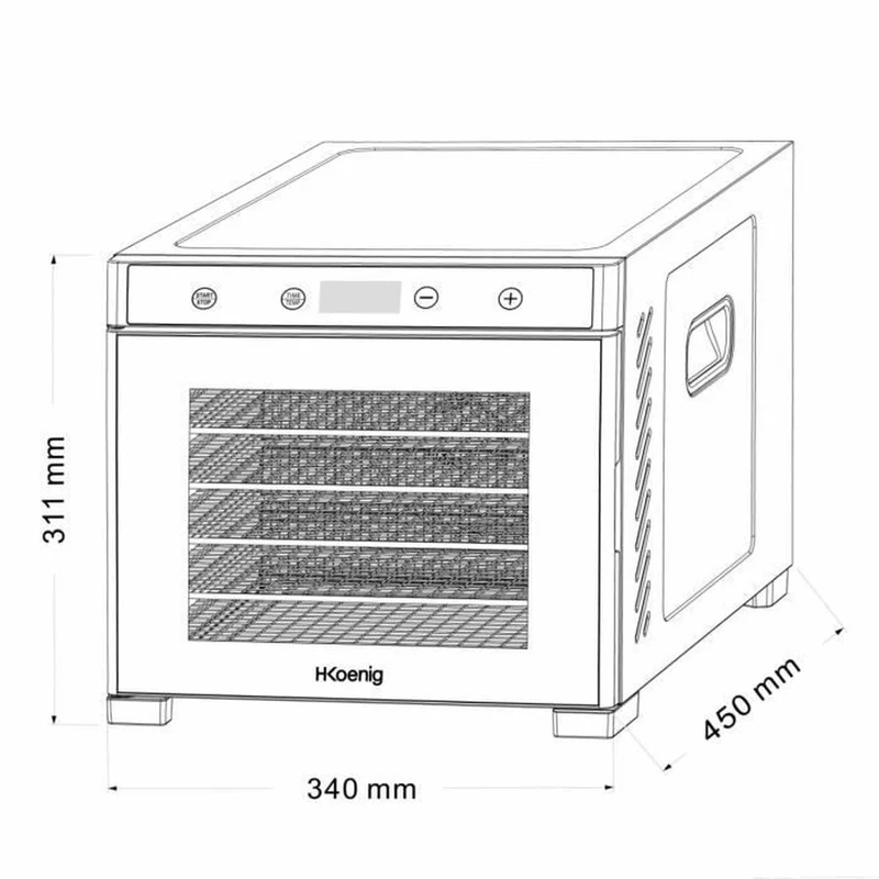 Déshydrateur alimentaire Hkoenig 650 W