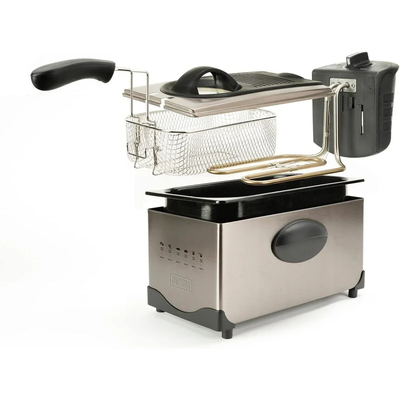 Friteuse à air Black & Decker ES9730040B 2100 W 3 L Gris