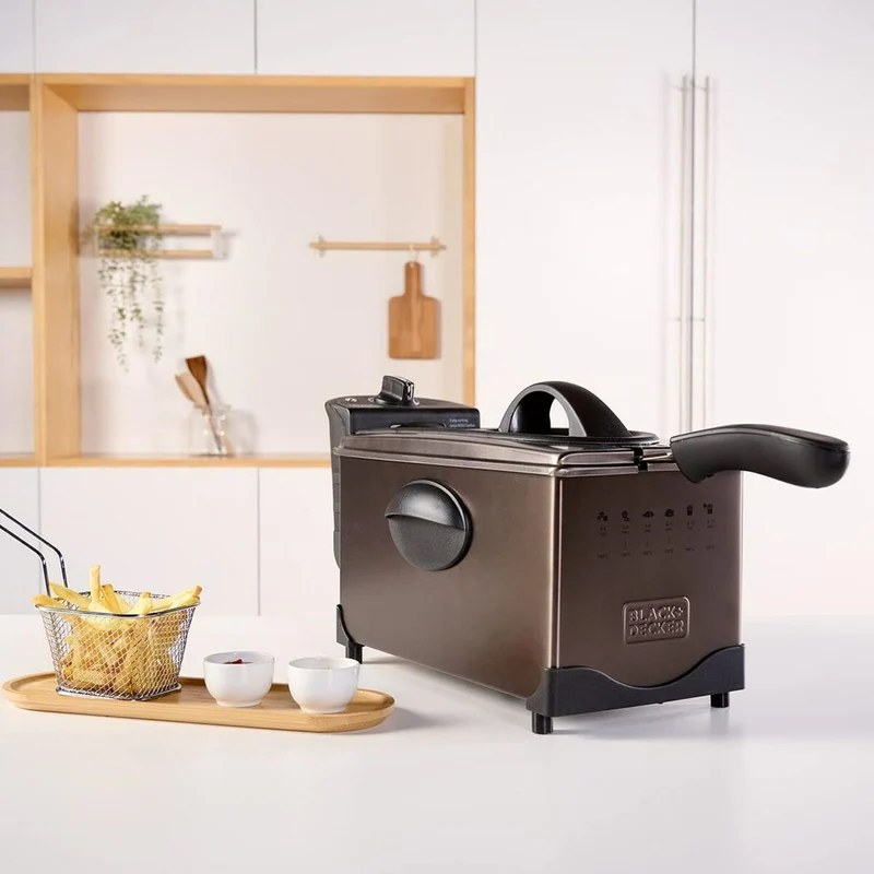 Friteuse à air Black & Decker ES9730040B 2100 W 3 L Gris