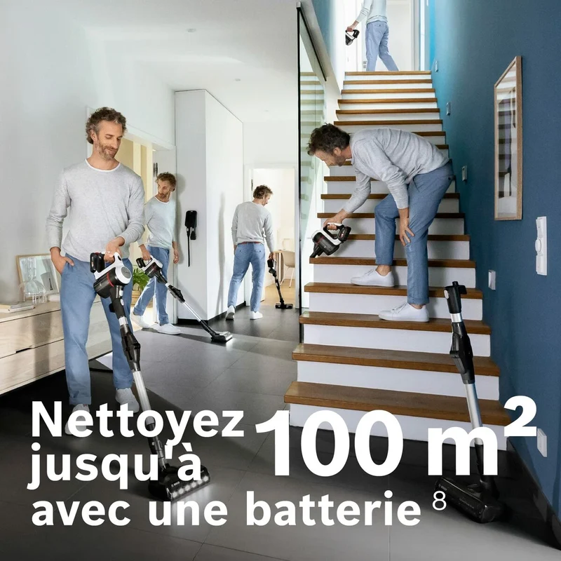 Aspirateur balai BOSCH BBS711W blanc noir