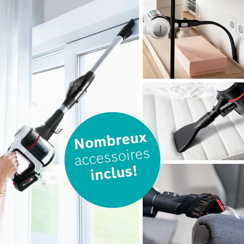 Aspirateur balai BOSCH BBS711W blanc noir