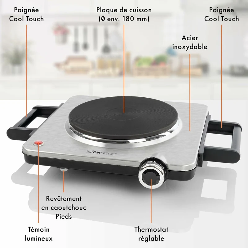 Plaque chauffante électrique Clatronic EKP 3788 1500 W