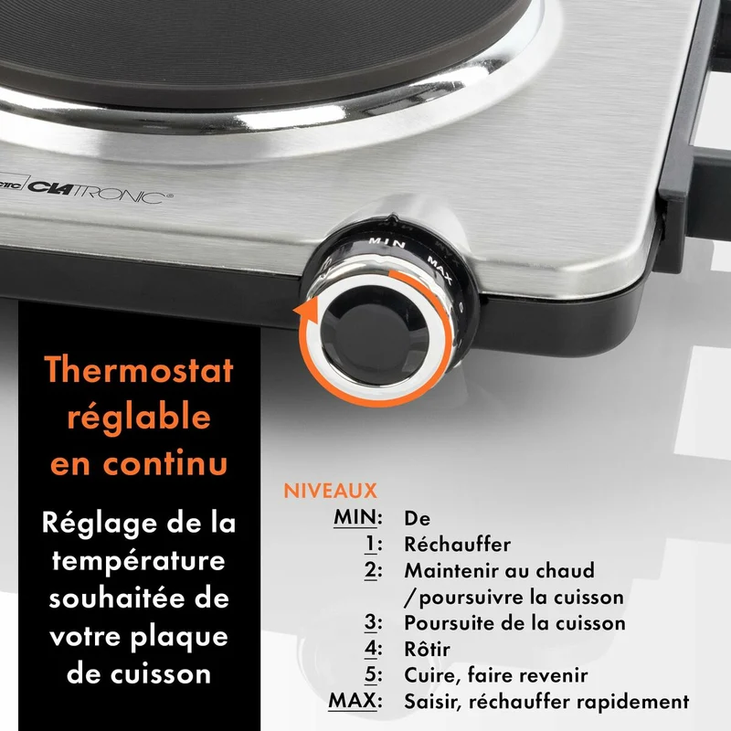 Plaque chauffante électrique Clatronic EKP 3788 1500 W