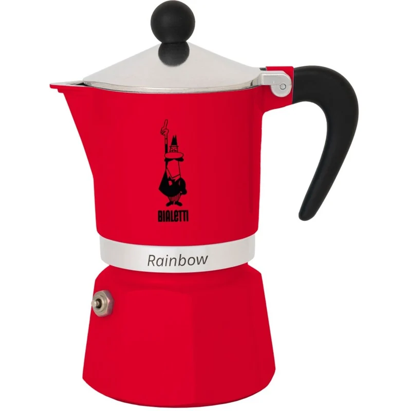 Cafetière italienne Bialetti Rainbow Red Aluminium 60 ml