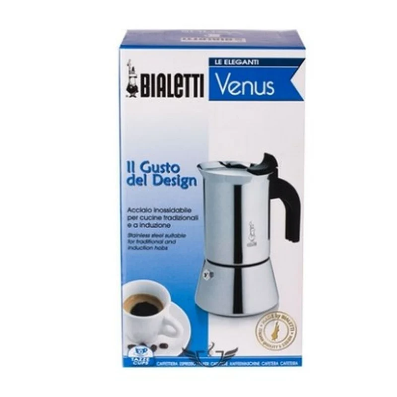 Cafetière italienne Bialetti New Venus Silver Acier inoxydable 240 ml 6 tasses
