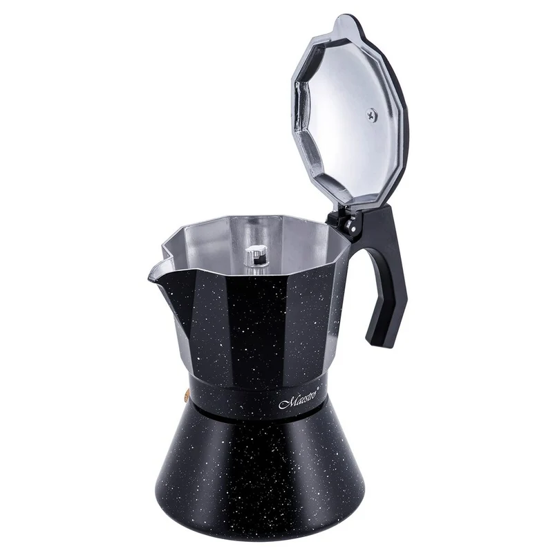Cafetière Italienne Feel Maestro MR-1667-6 Noir Granit Aluminium 300 ml 6 Tasses