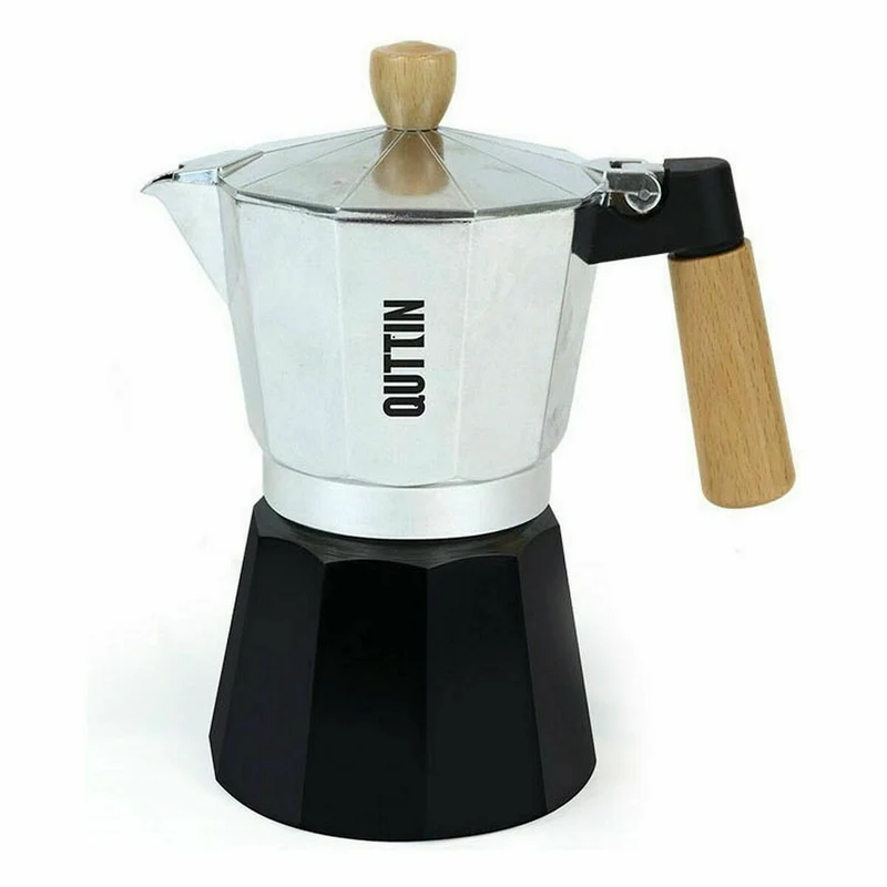 Cafetière italienne Quttin Wood Aluminium 9 tasses (6 unités)