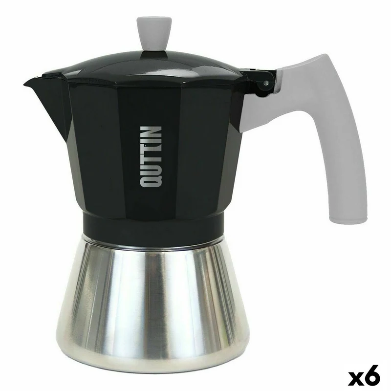 Cafetière italienne Quttin en acier aluminium 9 tasses 450 ml (6 unités)