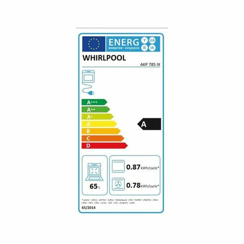 Four polyvalent Whirlpool Corporation AKP 785 IX 3200 W 65 L