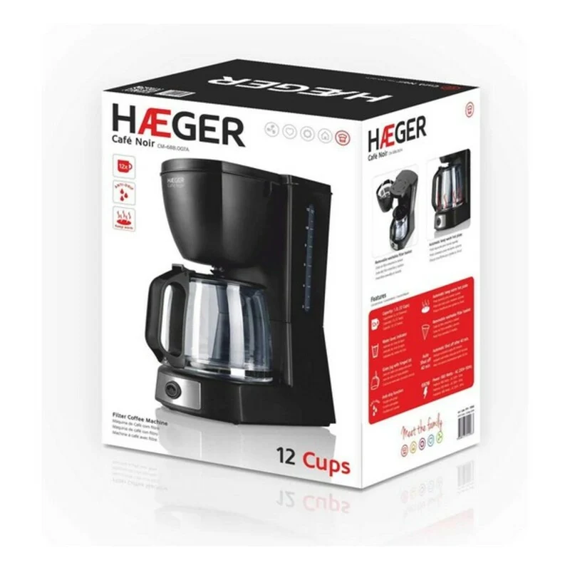 Machine à café filtre Haeger CM-68B.007A noir 680 W 680 W