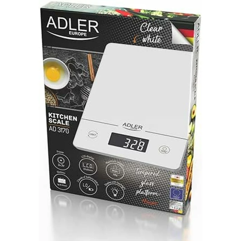 Balance de cuisine Adler AD 3170 Blanc 15 kg
