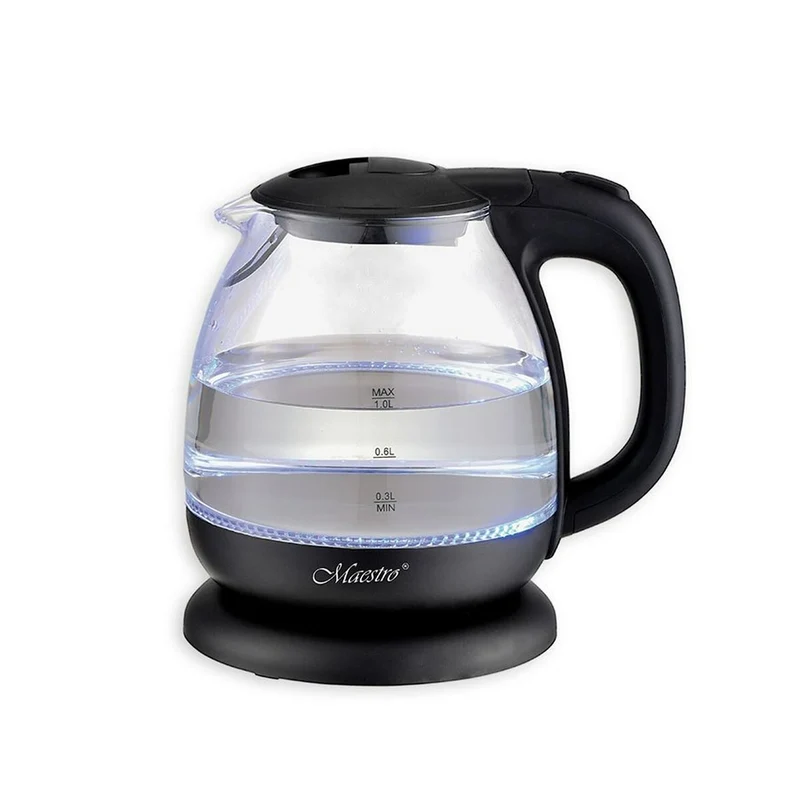 Bouilloire Feel Maestro MR-055 Verre Noir 1100 W 1 L