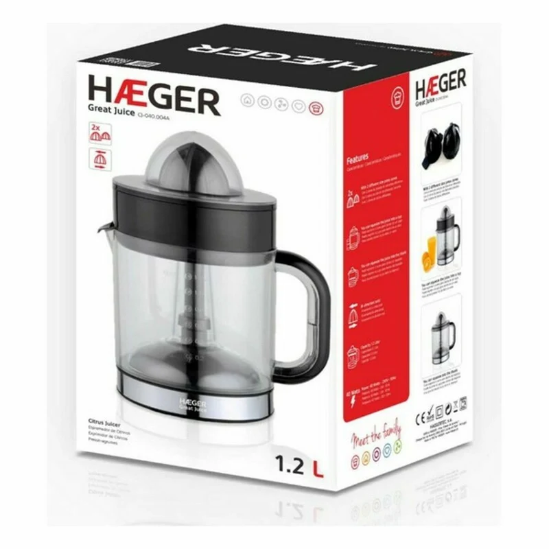 Presse-agrumes électrique Haeger CJ-040.004A Noir Multicolore 40 W 1,2 L