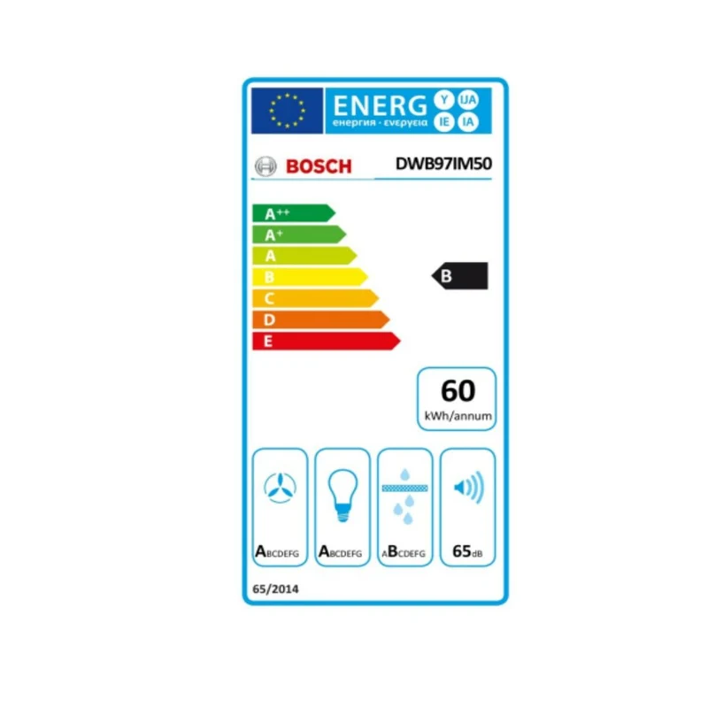 Hotte Conventionnelle BOSCH DWB97IM50 710 m3/h 65 dB(A) Argent Acier