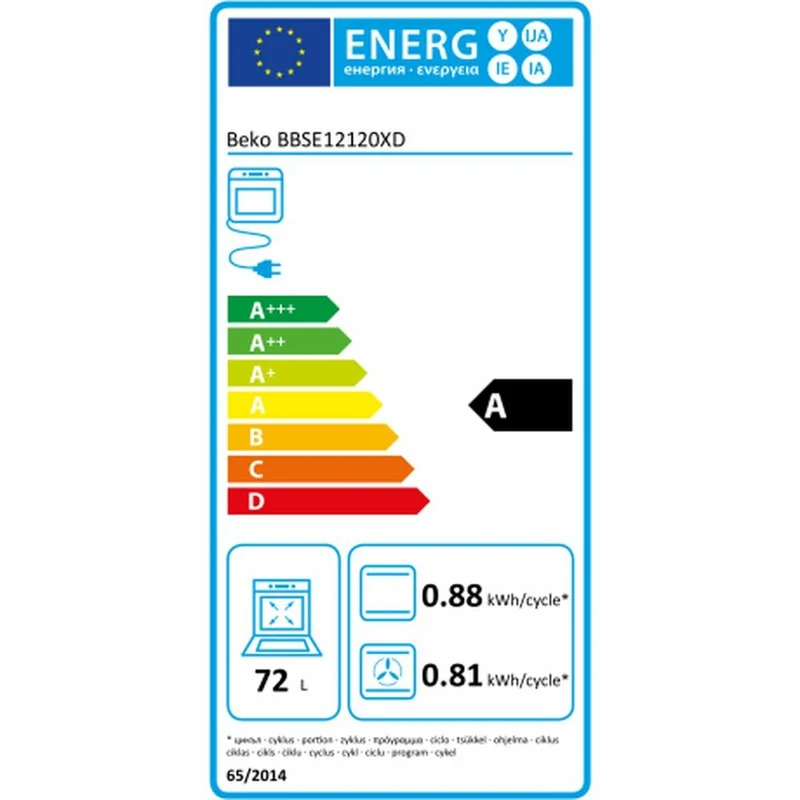 Four polyvalent BEKO BBSE12120XD 8100 W 72 L