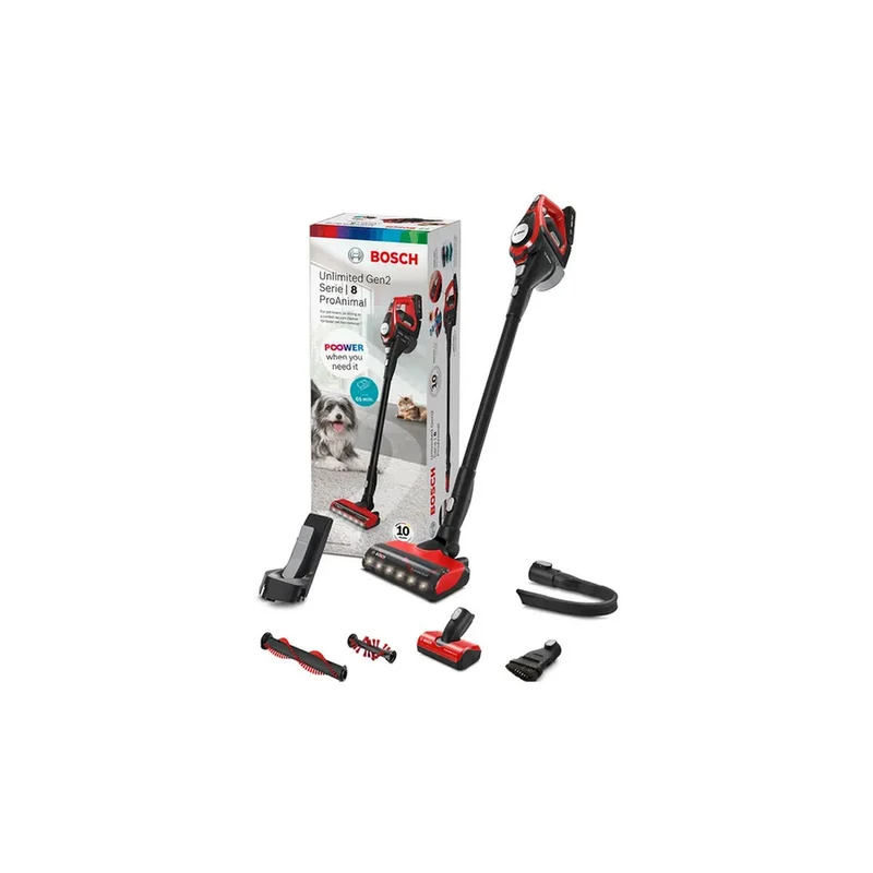 Aspirateur balai BOSCH BBS8214PET Noir/Rouge