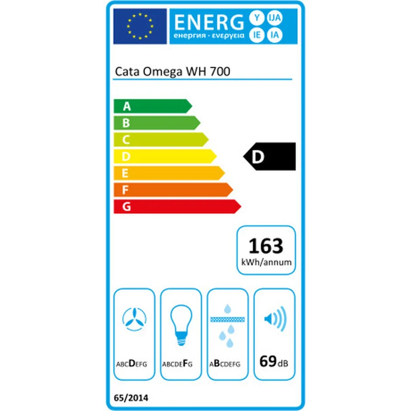 Hotte conventionnelle Cata OMEGA WH 700 Blanc