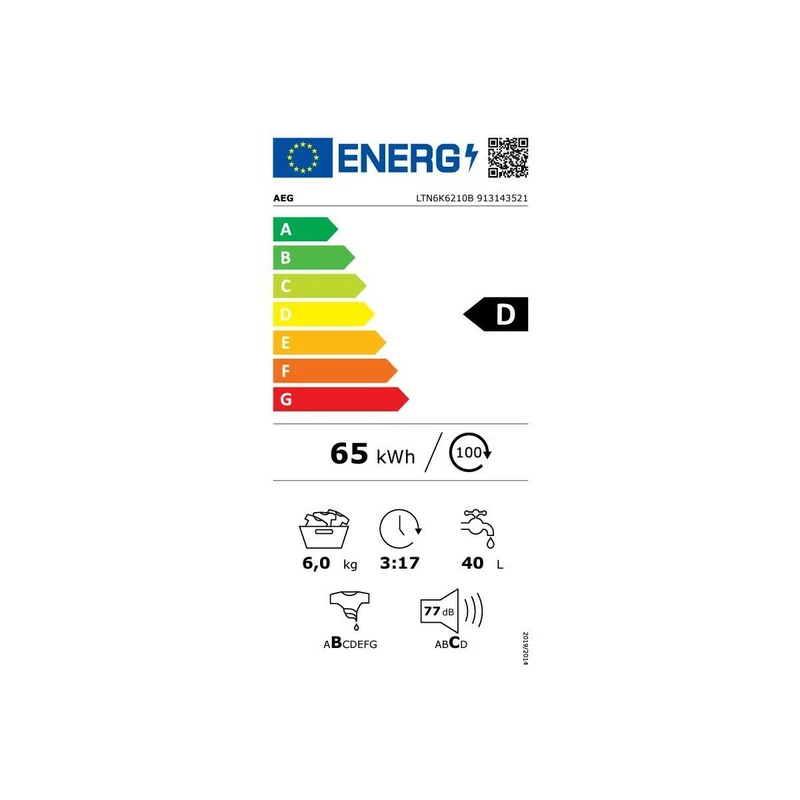 Lave linge AEG LTN6K6210B 1200 tr/min 6 Kg