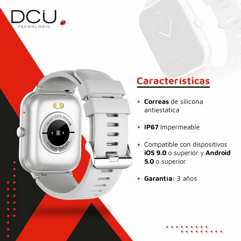 Montre connectée DCU CURVED GLASS PRO 1,83" Gris