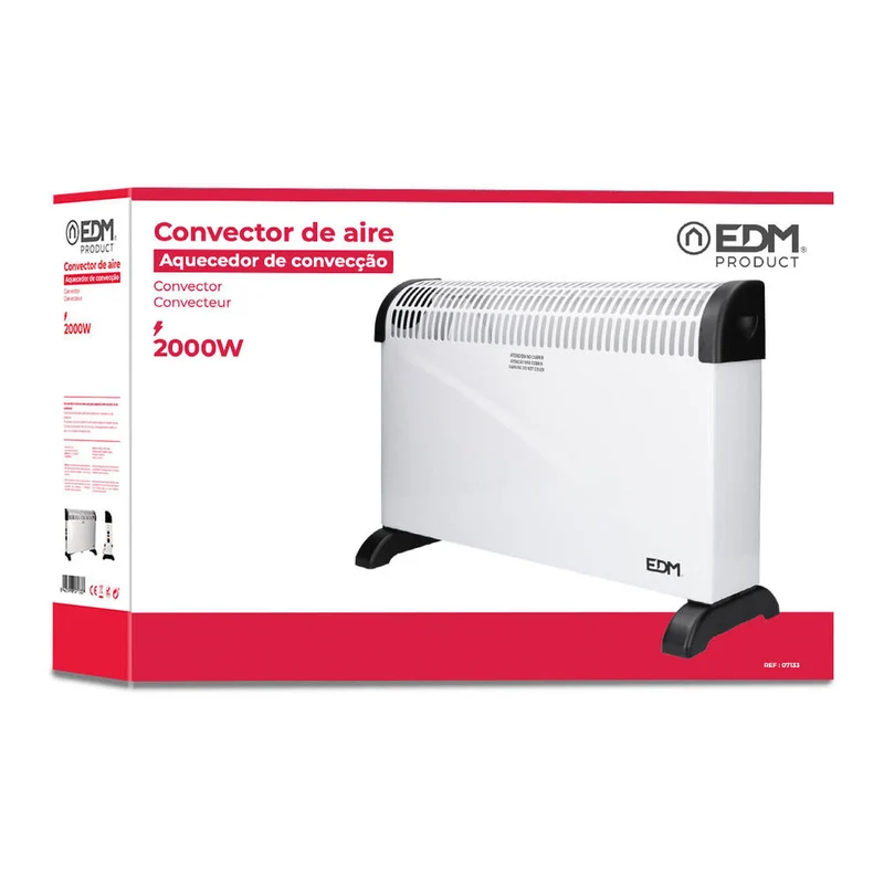 Chauffage numérique EDM 07133 07133 Blanc 2000 W