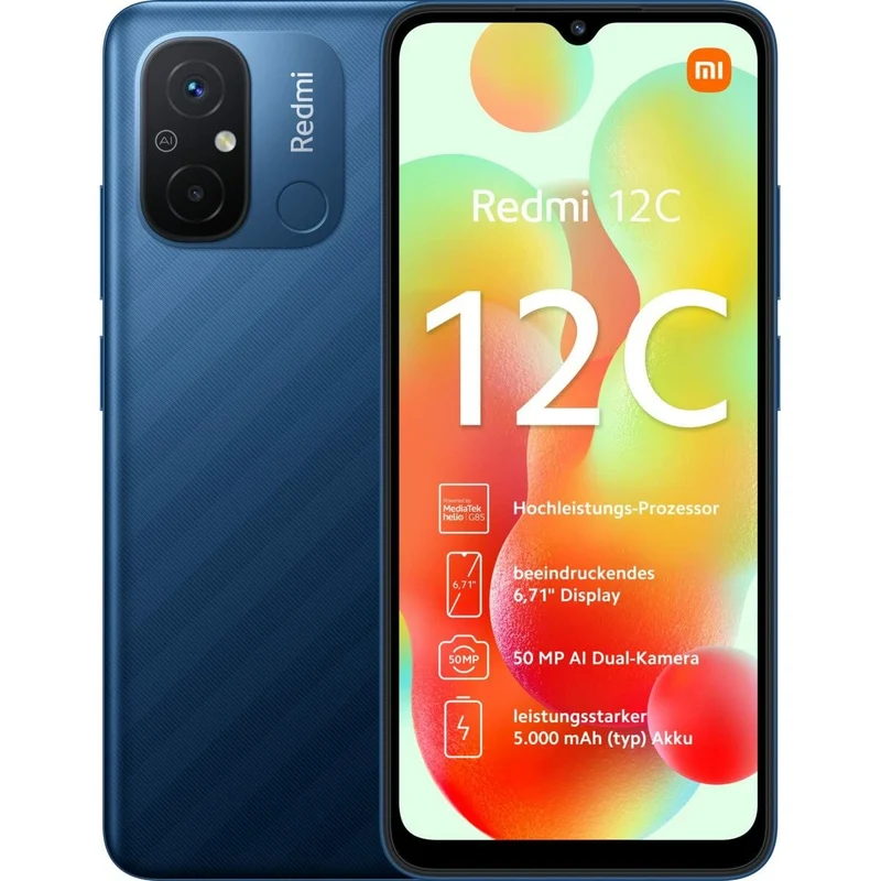Smartphone Xiaomi REDMI 12C 6,71" Bleu 128 Go 4 Go RAM
