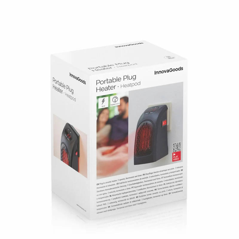 Mini chauffe-prise portable Heatpod InnovaGoods 400 W