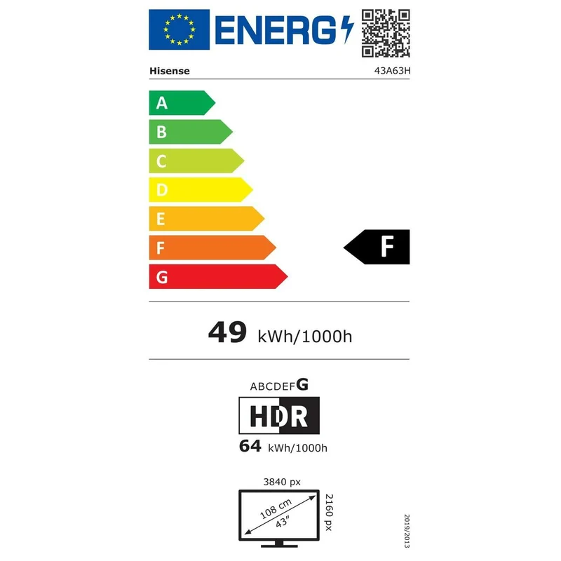 Smart TV Hisense 43A63H LED 4K Ultra HD 43" Wi-Fi